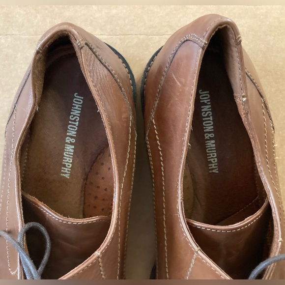 Johnson and Murphy Mens Brown Leather Square Toe Shoes Size 13 main image 4